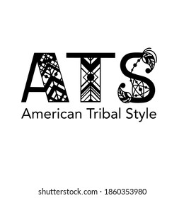 Tribal dance style name written by ethnic letters. Handdrawn vector design for banners, card, poster, flyer and party invitations