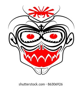 Tribal Death Mask Vector