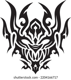 Tribal Demon' hea with scary face