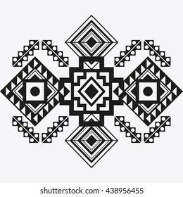 Tribal design. black and white abstract figure. vector graphic
