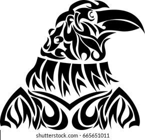 Tribal Design. Raven in vector