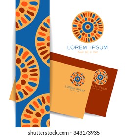 Tribal design - template logo. Ethnic corporate identity.