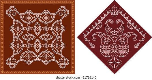 tribal design, wall painting