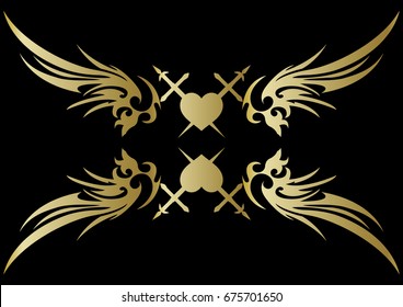 tribal design wing