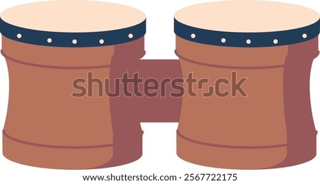 Tribal double drum vector illustration