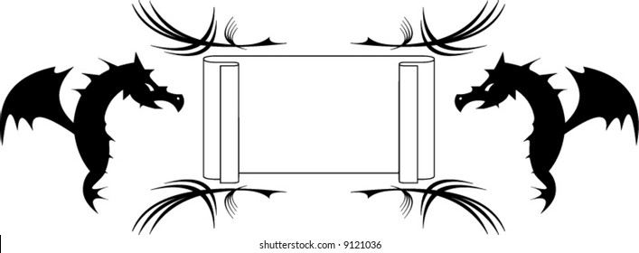 Tribal dragons frame