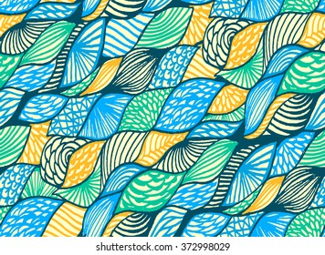 Tribal drawing pens, seamless vector background