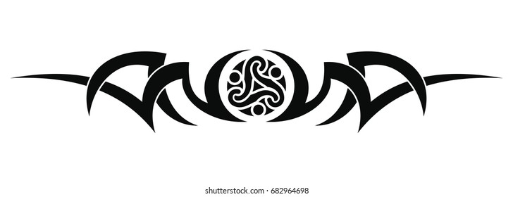 Tribal drawing for tattoo and design things.