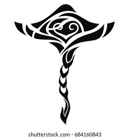 Tribal drawing for tattoo and design things.