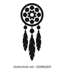 Tribal dream catcher icon simple vector. Indian native. Aztec love