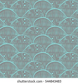 Tribal drops pattern. Vector illustration.