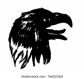 Tribal eagle graphic design vector art