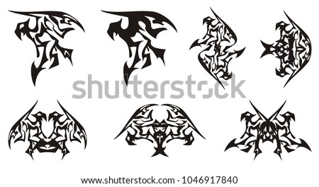 tribal eagle symbols dragon