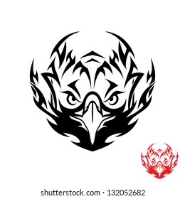 Tribal eagle tattoo - vector illustration