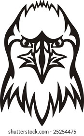 Ilustración vectorial de águila tribal, ideal para gráficos de vehículos, pegatinas y diseños de camisetas. Listo para cortar vinilo.