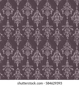 Tribal elements pattern. Sketch shapes. Doodle trendy figures. Tattoo scribble doodles texture. Simple geometric shapes. Alchemy ornament. Ethnic symbols background.