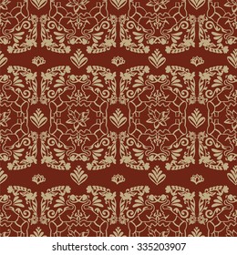 tribal elephant pattern illustration india seamless ornament