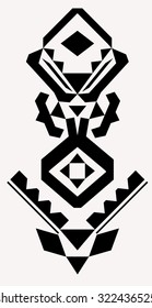 Tribal embroidery design in vector