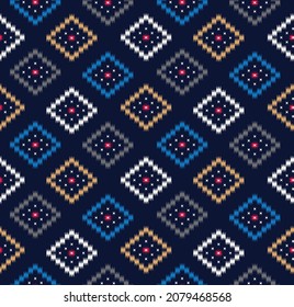 TRIBAL AND ETHIC RED AND PINK ON NAVY BACKGROUND