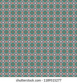 Tribal ethnic arabic, indian, turkish patern ornament. Vector traditional oriental background in black, gray and blue colors. Seamless pattern with the pre-existing geometry in the drawing.