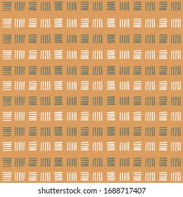 Tribal and ethnic art inspired pattern background. Hand Drawn elements, african, native american motifs. 