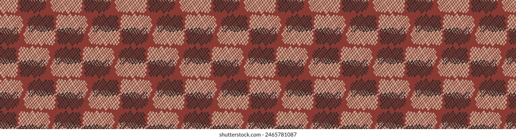 Tribal ethnic camouflage abstract border design in fall color trend. Seamless banner rustic surface texture with neutral tone handwork mark making shapes. 