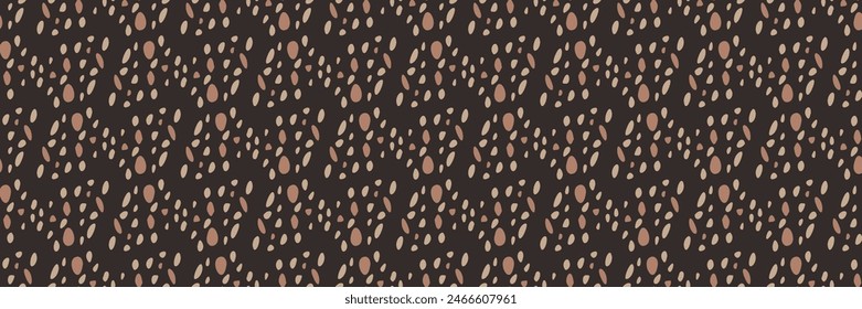 Tribal ethnic camouflage abstract border design in fall color trend. Seamless banner rustic surface texture with neutral tone handwork mark making shapes. 