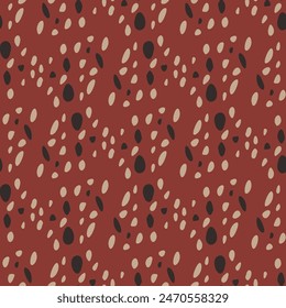 Tribal ethnic camouflage abstract pattern design in fall color trend. Seamless rustic surface texture with neutral tone handwork mark making shapes. 