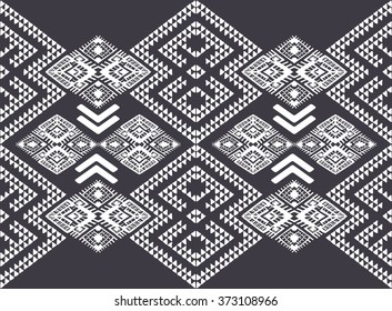 Tribal Ethnic collection, the elements of ethnic patterns of the Aztecs. Isolated on white background.