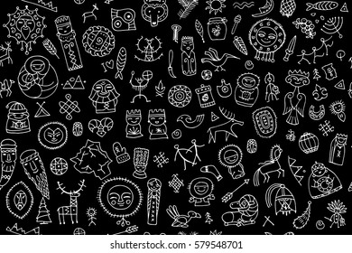 Tribal ethnic elements, seamless pattern for your design