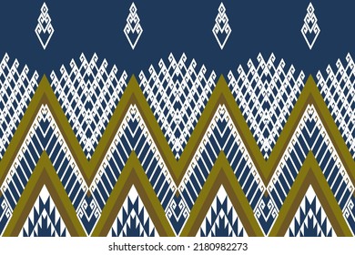 Tribal ethnic gemetric oriental ikat pattern traditional Design for background,carpet,wallpaper,clothing,wrapping,batik,fabric,vector illustraion. Embroidery style Chevron Greek Key