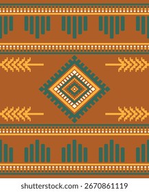 Tribal Ethnic Geometric Seamless Pattern Aztec Navajo Southswest Native American Southwestern Design für Stoffdruck