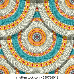 Tribal ethnic geometric seamless pattern design