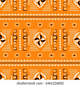 Tribal ethnic geometric shapes seamless vector pattern.