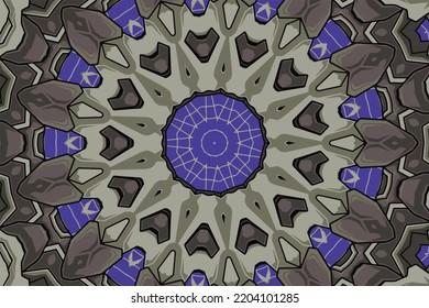 Tribal ethnic indian seamless vector design. Festive colorful mandala art pattern. Geometric medallion fantasy boho flowers. psychedelic festival background frame