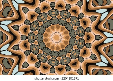 Tribal ethnic indian seamless vector design. Festive colorful mandala art pattern. Geometric medallion fantasy boho flowers. psychedelic festival background frame