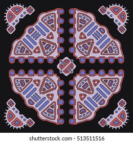 Tribal ethnic ornament. Mexican, native indian motifs. Vector illustration