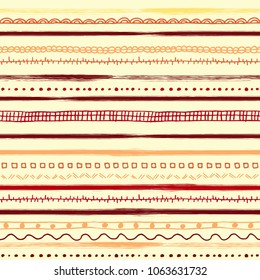 Tribal ethnic ornament seamless pattern. Colorful vector illustration. Handdrawn hipster backdrop, ethnic motif for textile, web or paper.