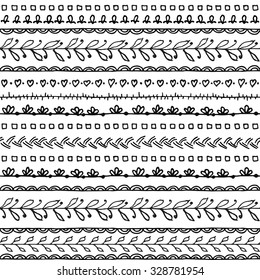 Tribal ethnic ornament seamless pattern.  Vector illustration in black and white color.  Ethnic motif for  textile, web or paper. 