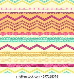 Tribal ethnic ornament seamless pattern. Colorful vector illustration. Ethnic motif for textile, web or paper. 