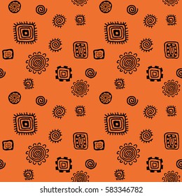 Tribal ethnic ornament seamless pattern. Colorful vector illustration. Ethnic motif for textile, web or paper.