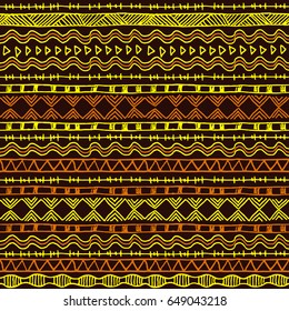 Tribal ethnic ornament seamless pattern. Colorful vector illustration. Ethnic motif for textile, web or paper.