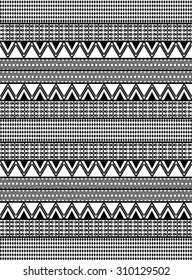 Tribal, ethnic pattern, background with geometric elements in vector.