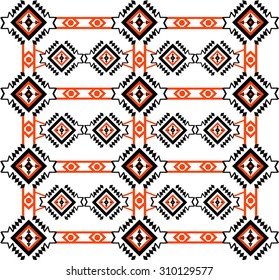 Tribal, ethnic pattern, background with geometric elements in vector.