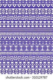 Tribal, ethnic pattern, background with geometric elements in vector.