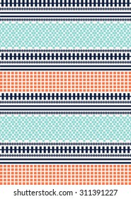 Tribal, ethnic pattern, background with geometric elements in vector.