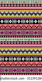 Tribal, ethnic pattern, background with geometric elements in vector.