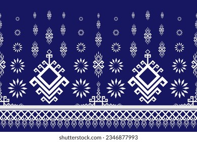 Patrón tribal, étnico. blanco azul Para la industria textil, alfombras, papel pintado, ropa, sarongs, pañuelos, batiks, bordados. Para las industrias de impresión y publicidad, ilustración vectorial, geométrica 