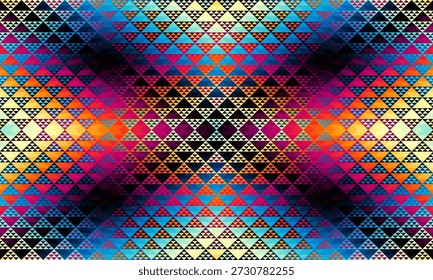 Triángulos geométricos del modelo tribal y étnico, fondo abstracto del Vector inconsútil para la moda