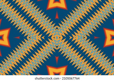 Patrón étnico tribal o papel tapiz doméstico. Patrón de ikat geométrico étnico oriental tradicional. Diseño de fondo, alfombra, tapicería, ropa, envoltura, batik, tela, ilustración, bordado estilo.